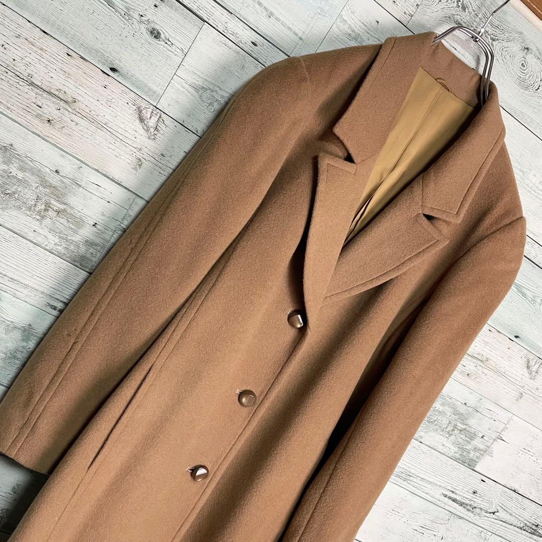 ☆カシミヤ100%☆ドーメル　ロングチェスターコート　11号　キャメル
