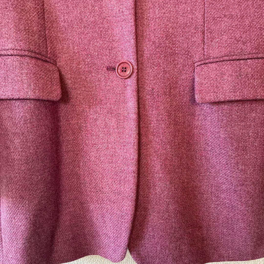 美品　MaxMara バージンウール100%テーラードJKピンク40
