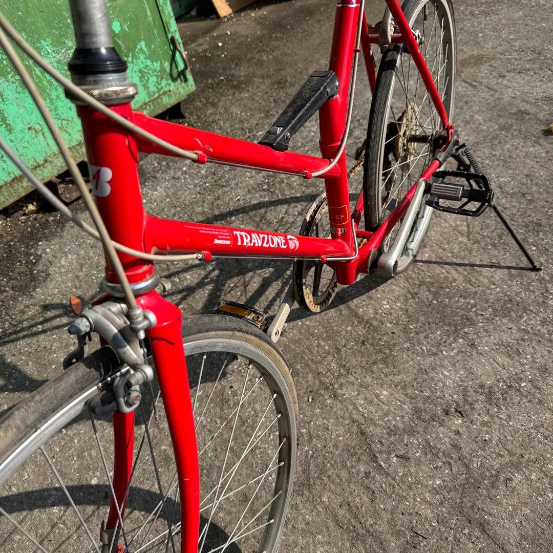V*G様 ブリヂストン、TRAVZONE 赤 折り畳み自転車