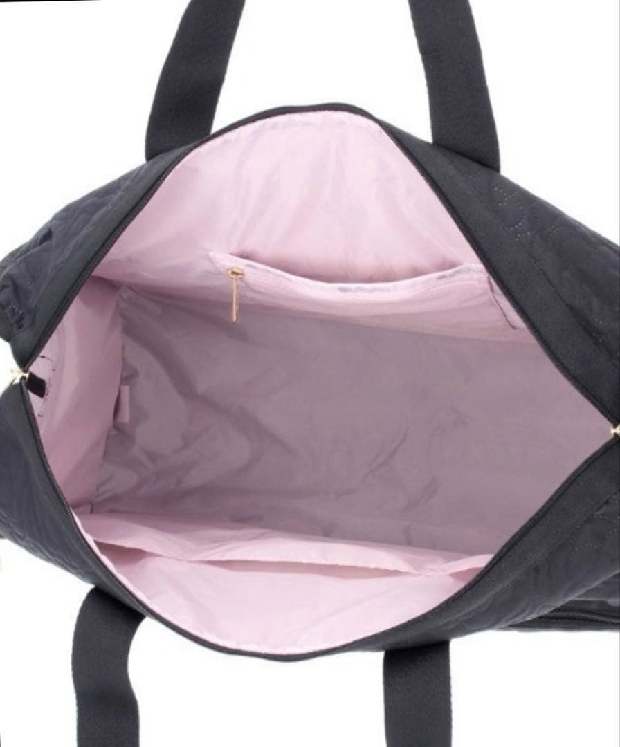LeSportsac ボストンバッグ ブラック　パフィーブロッサムズ　黒　花柄