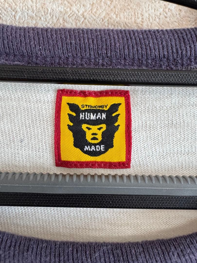 k*u様 HUMAN MADE RED NAVY L/S T-SHIRT