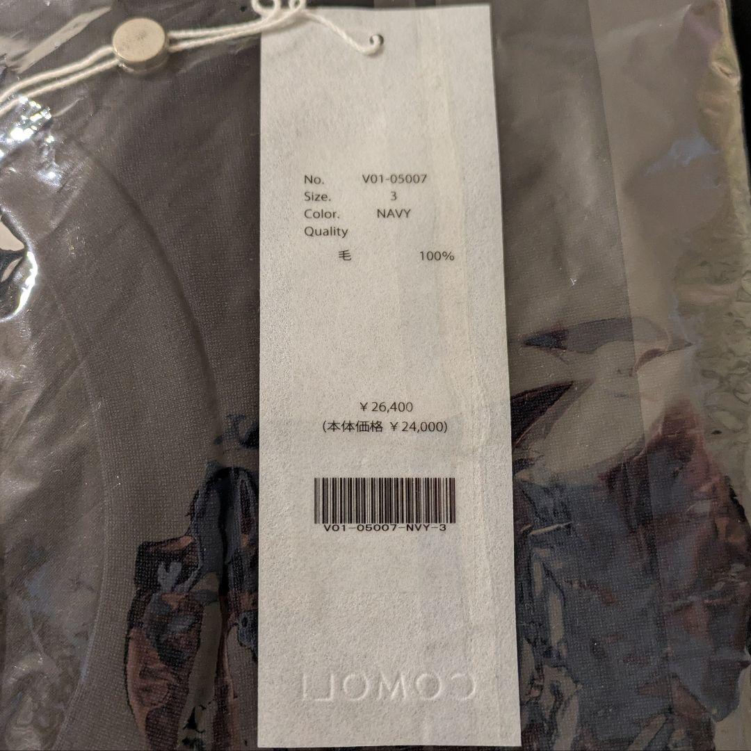 22SS COMOLI サマーウール天竺Tシャツ　V01-05007 ネイビー