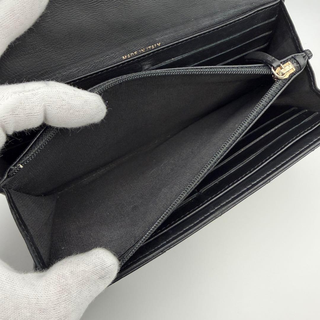 CHANEL シャネル 長財布￼ ボーイシャネル マトラッセ ゴールド金具 美品