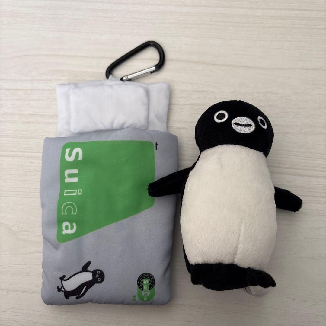 【美品】Suicaのペンギン　ぬいぐるみ　キャリーお布団 グリーン　セット販売