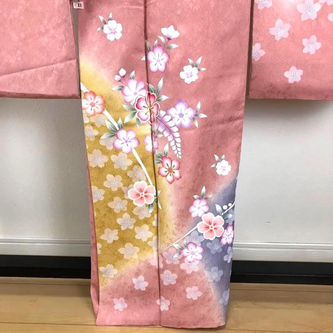 SK-004 振袖 袷 広衿 金狛刺繍 華 蝶