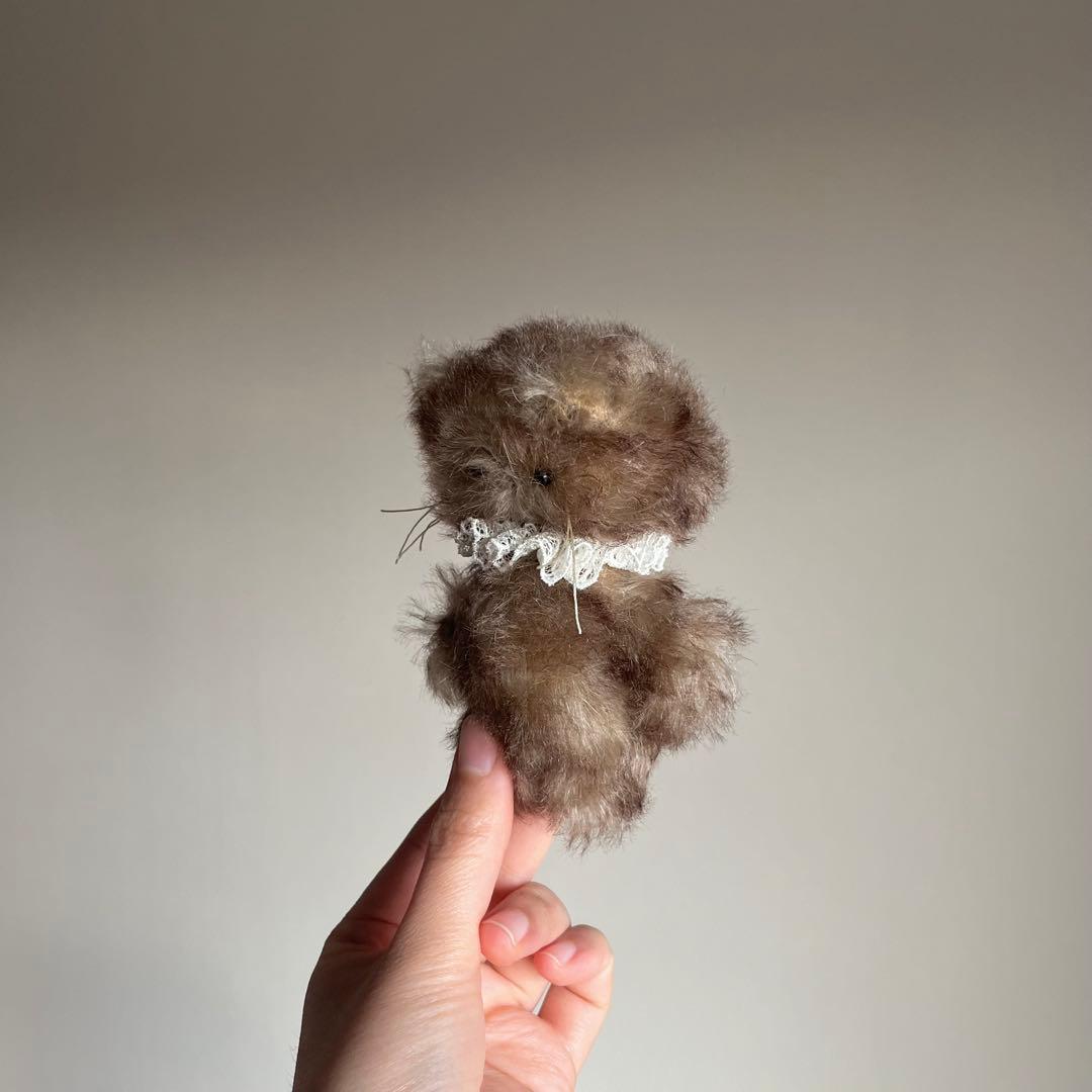 珈琲みるく　ちいさなネコ　猫　ぬいぐるみ　作家　テディベア　レトロ　アートドール