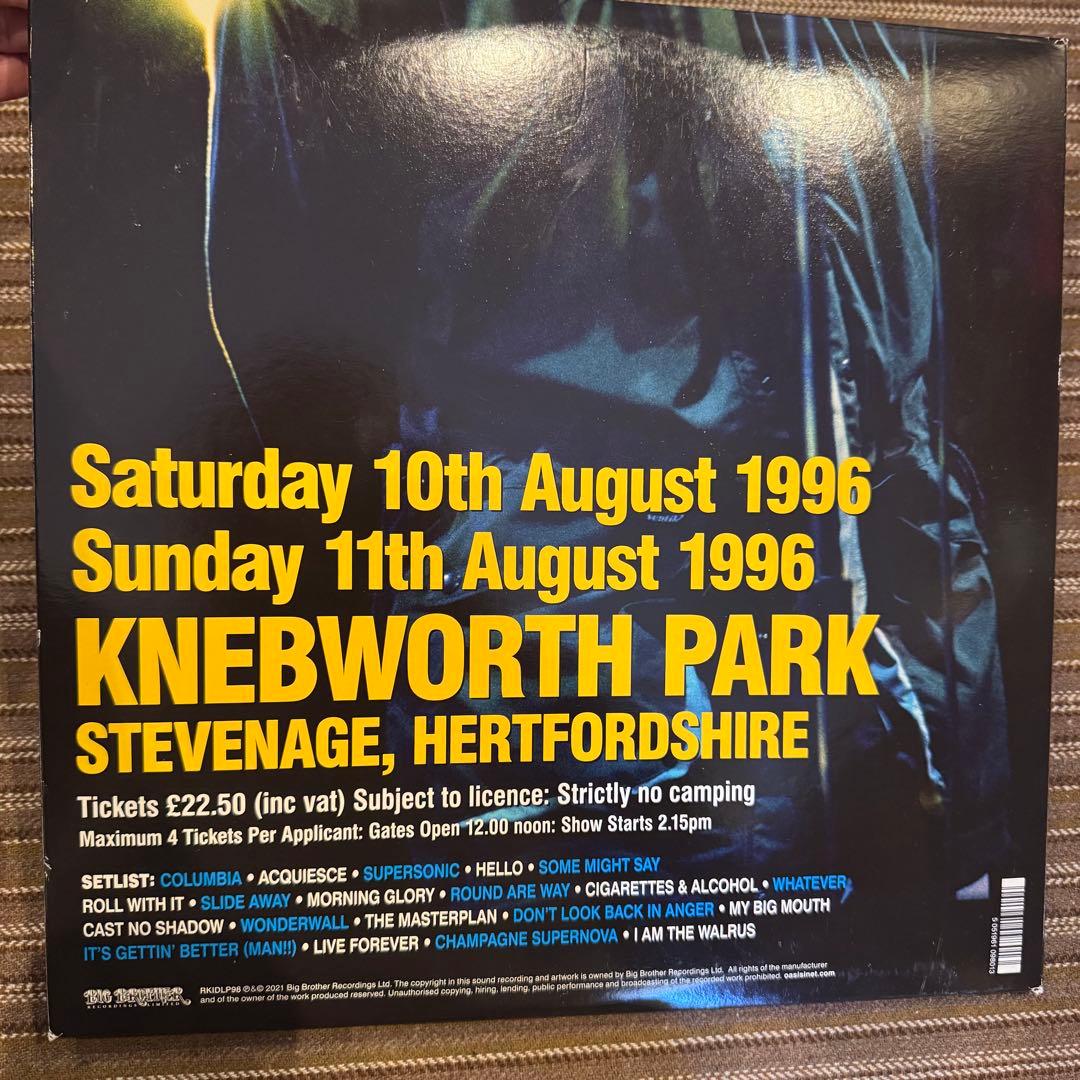 Oasis Knebworth 1996 LPレコード