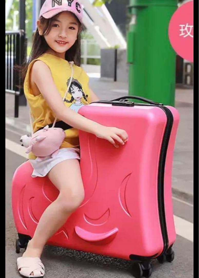 【新品】子供乗れるスーツケース Lサイズ　大容量 24インチ