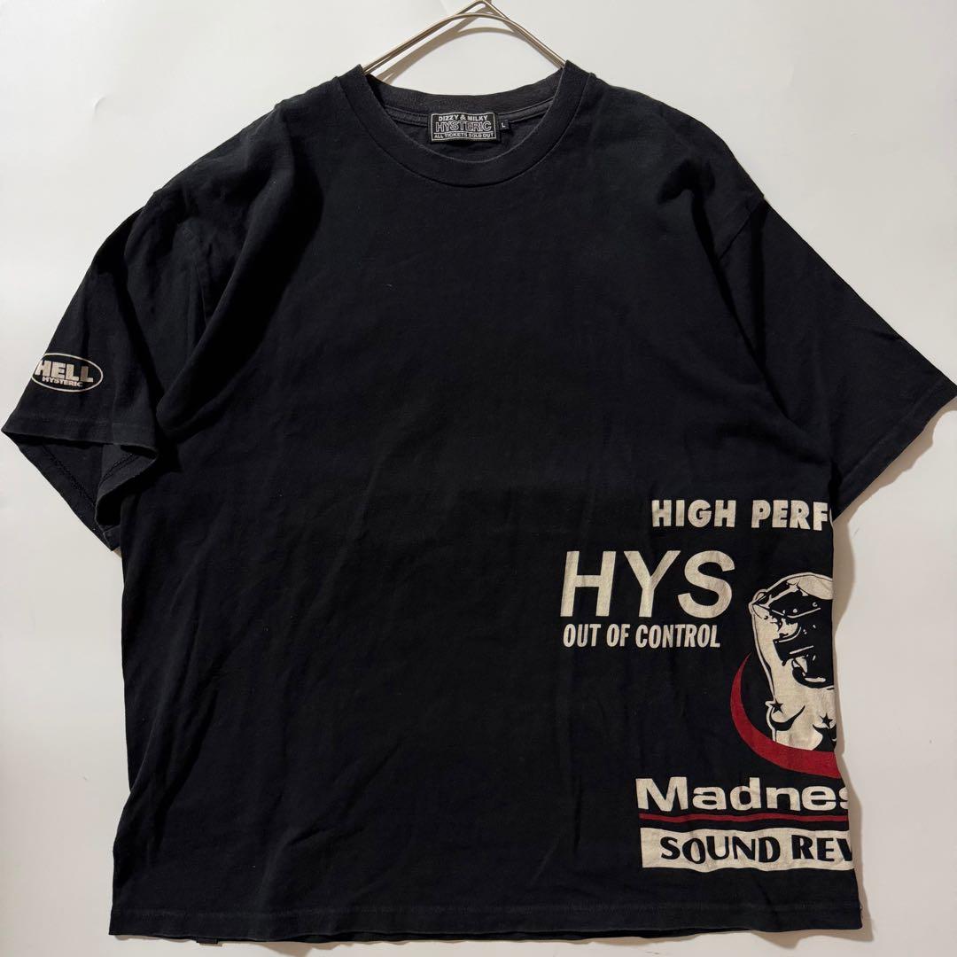 Y2K✨️ヒステリックグラマー ヒスガール プリント 半袖Tシャツ ブラック L