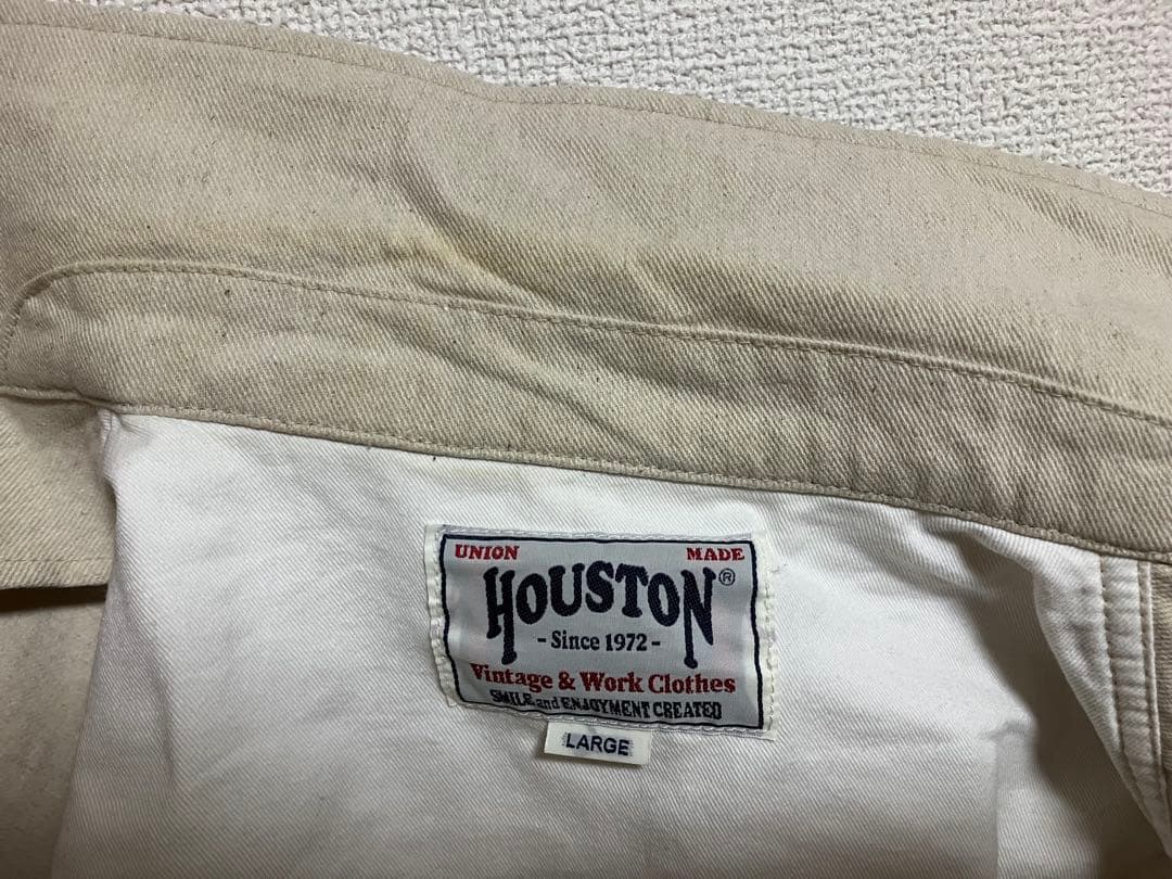 HOUSTON 刺繍ジャンパー ベージュ　ベトジャン