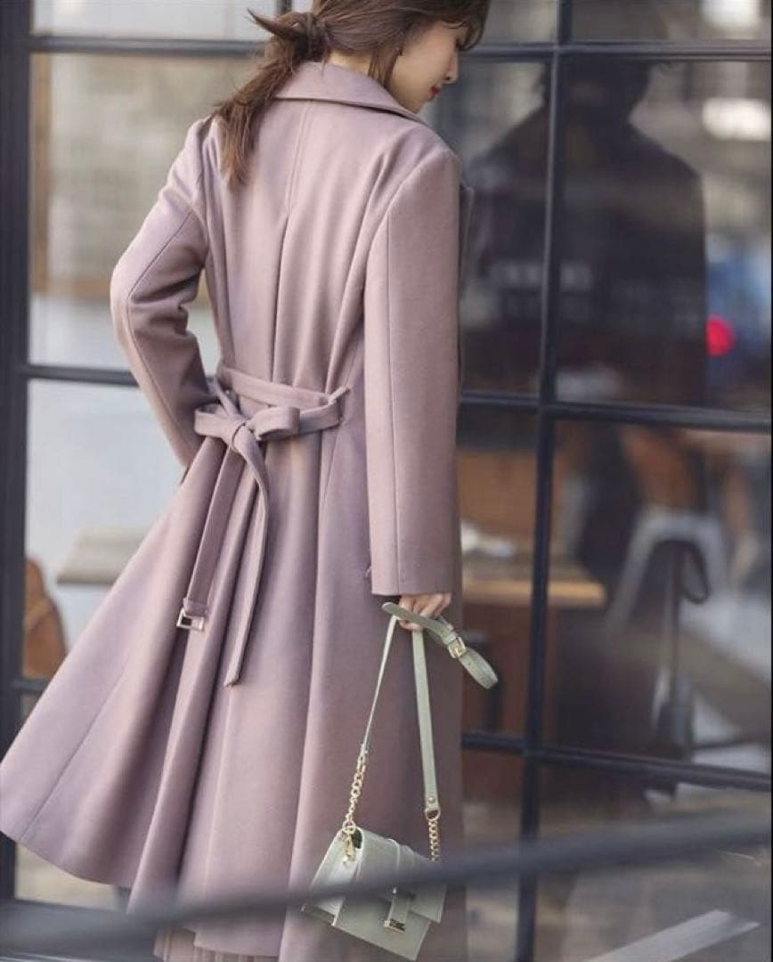 アプワイザーリッシェ✨ベルテッドロングコート　モカ　Mサイズ　泉里香