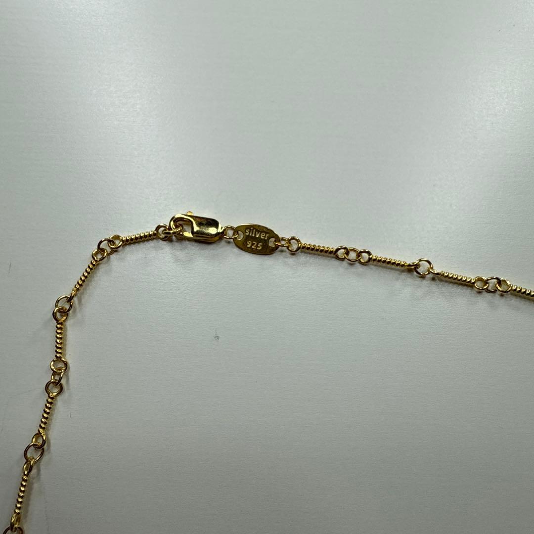 シルバー925 ゴールドロールチェーンネックレス 金属アレルギー対応