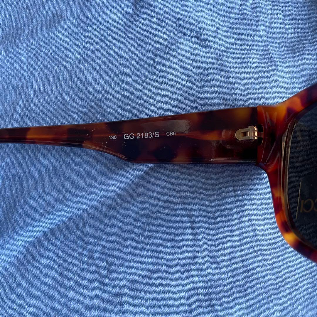 GUCCI べっ甲柄 キャットアイ サングラス レンズ新品