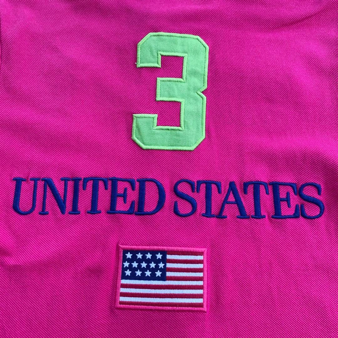 美品★ラルフローレン 半袖ポロシャツ ビッグポニー ピンク USA L