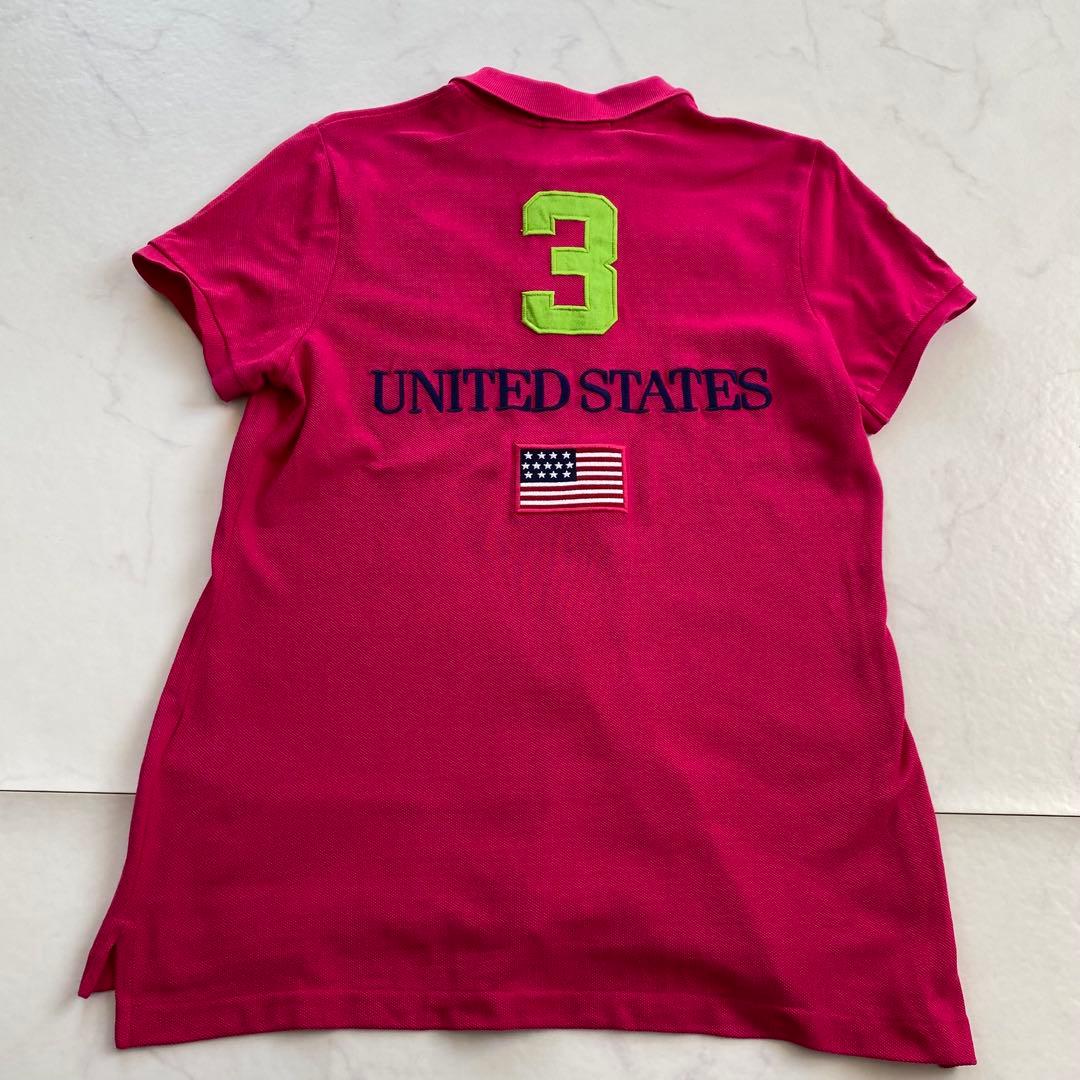 美品★ラルフローレン 半袖ポロシャツ ビッグポニー ピンク USA L