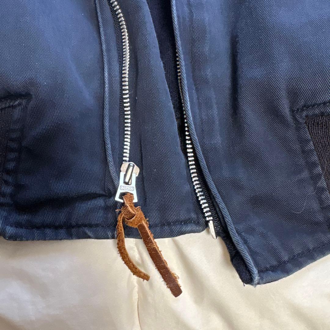 ALPHA INDUSTRIES ネイビー コンバットジャケット 38R