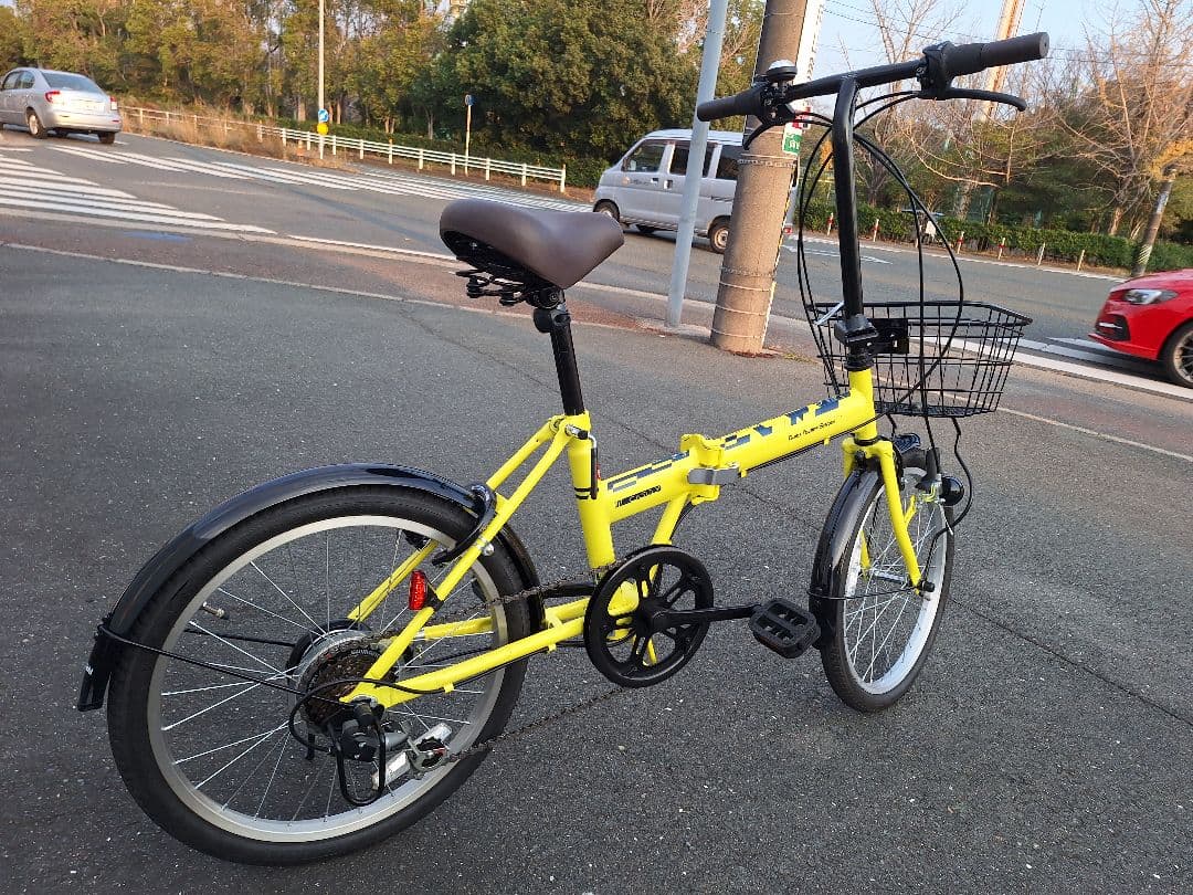 蒼*狼様 折りたたみ式自転車20インチ イエロー (黄色)引き取り限定(愛知県内