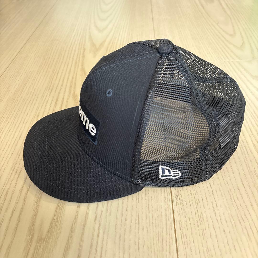 【超美品！！】supreme ニューエラ　メッシュキャップ　ネイビー
