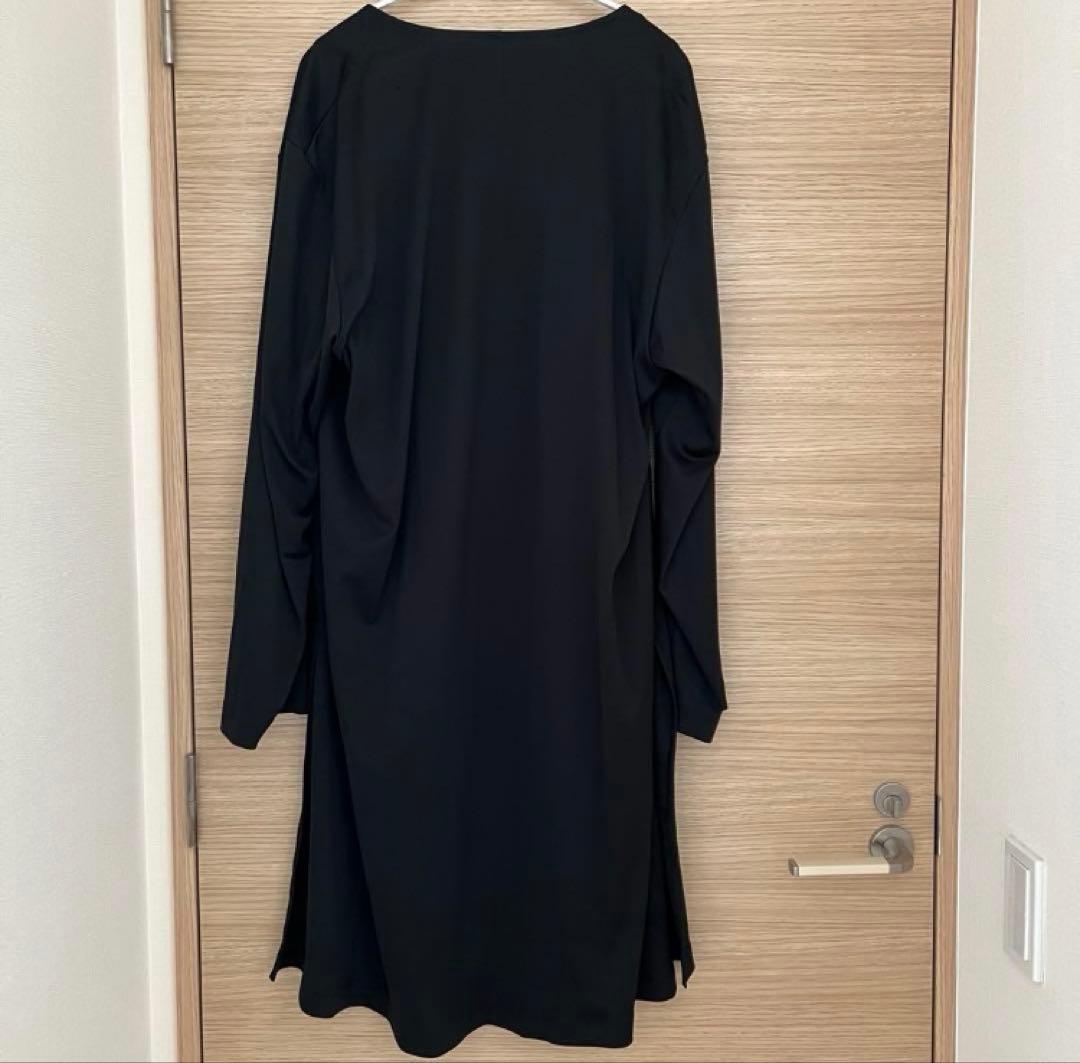 【Yohji Yamamoto】ブラックオーバーサイズジップアップトップス