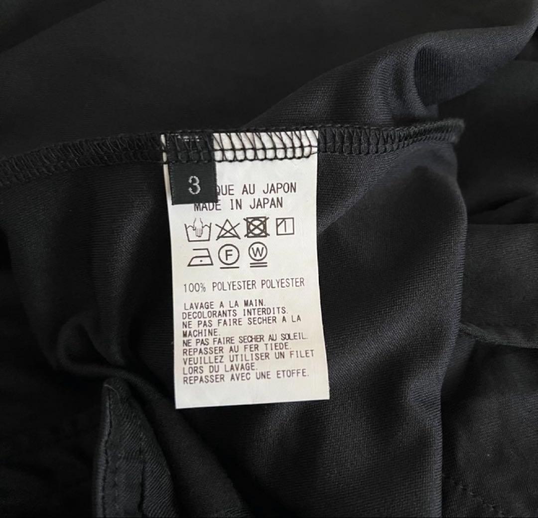 【Yohji Yamamoto】ブラックオーバーサイズジップアップトップス