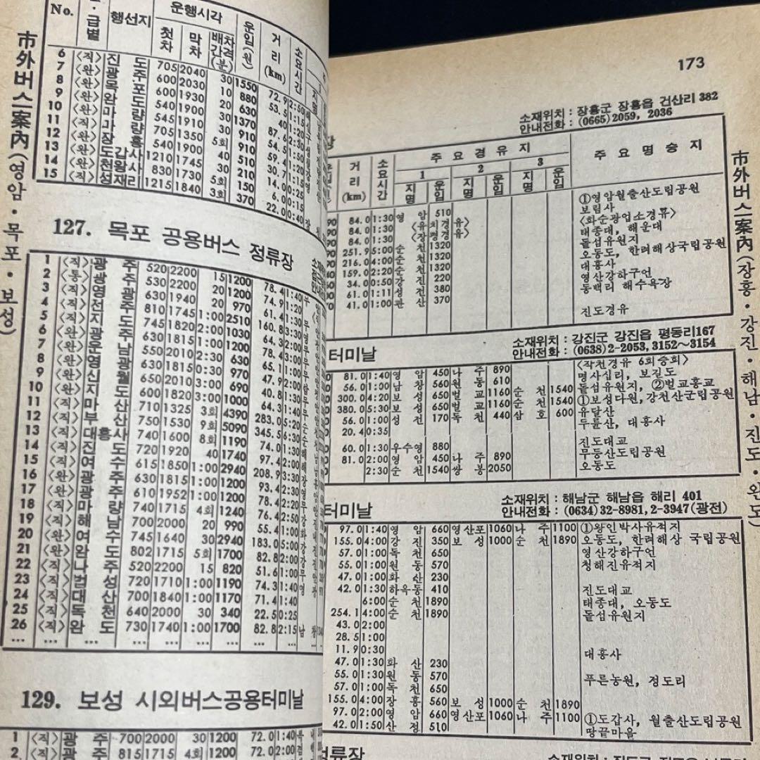 【日本文化開放前】韓国鉄道 時刻表●1987年発行