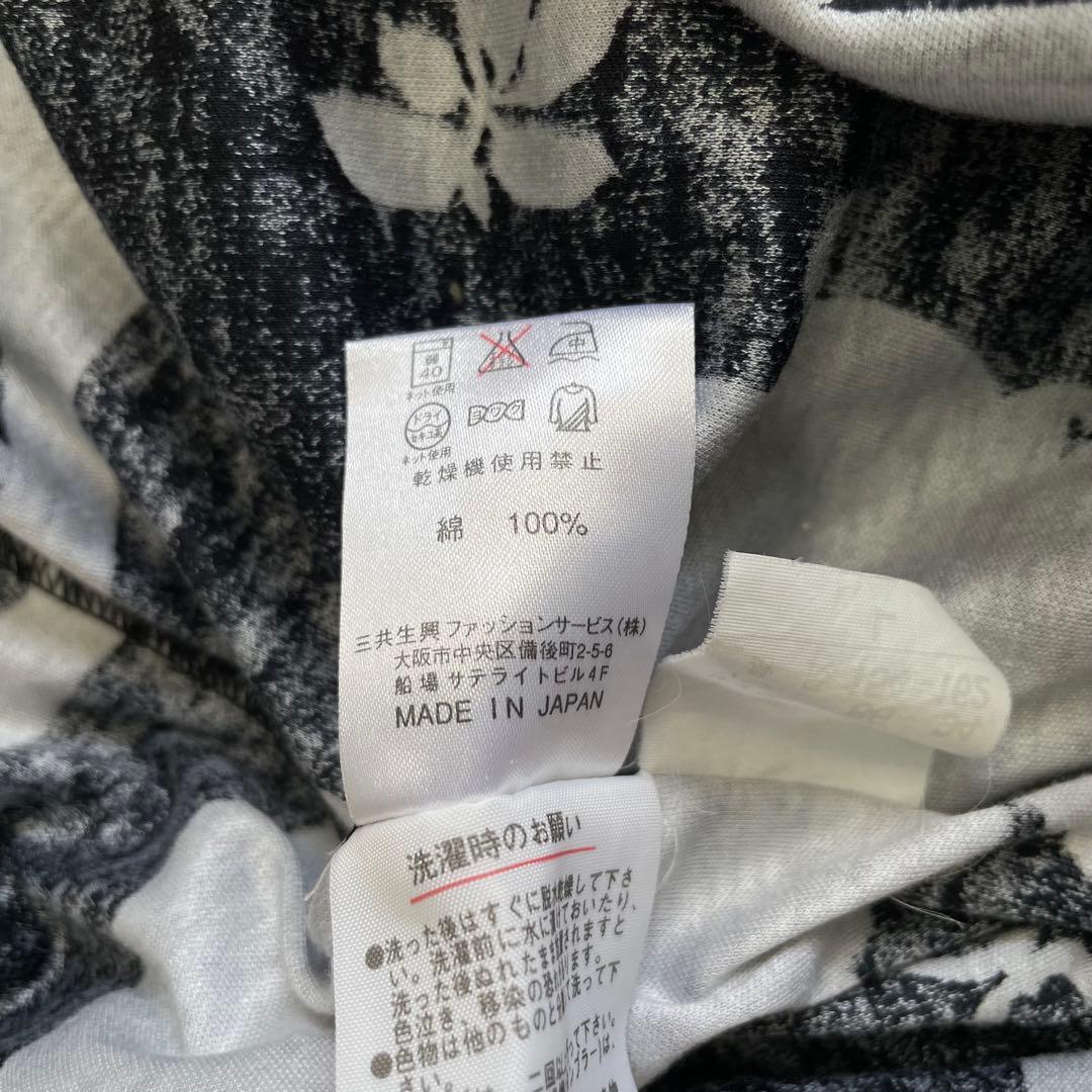 LEONARD フラワー柄 Tシャツ L ブラック
