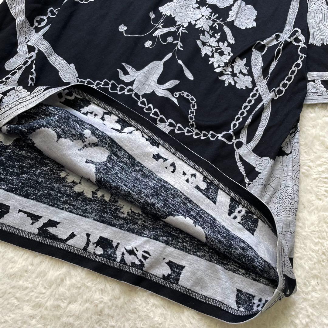 LEONARD フラワー柄 Tシャツ L ブラック