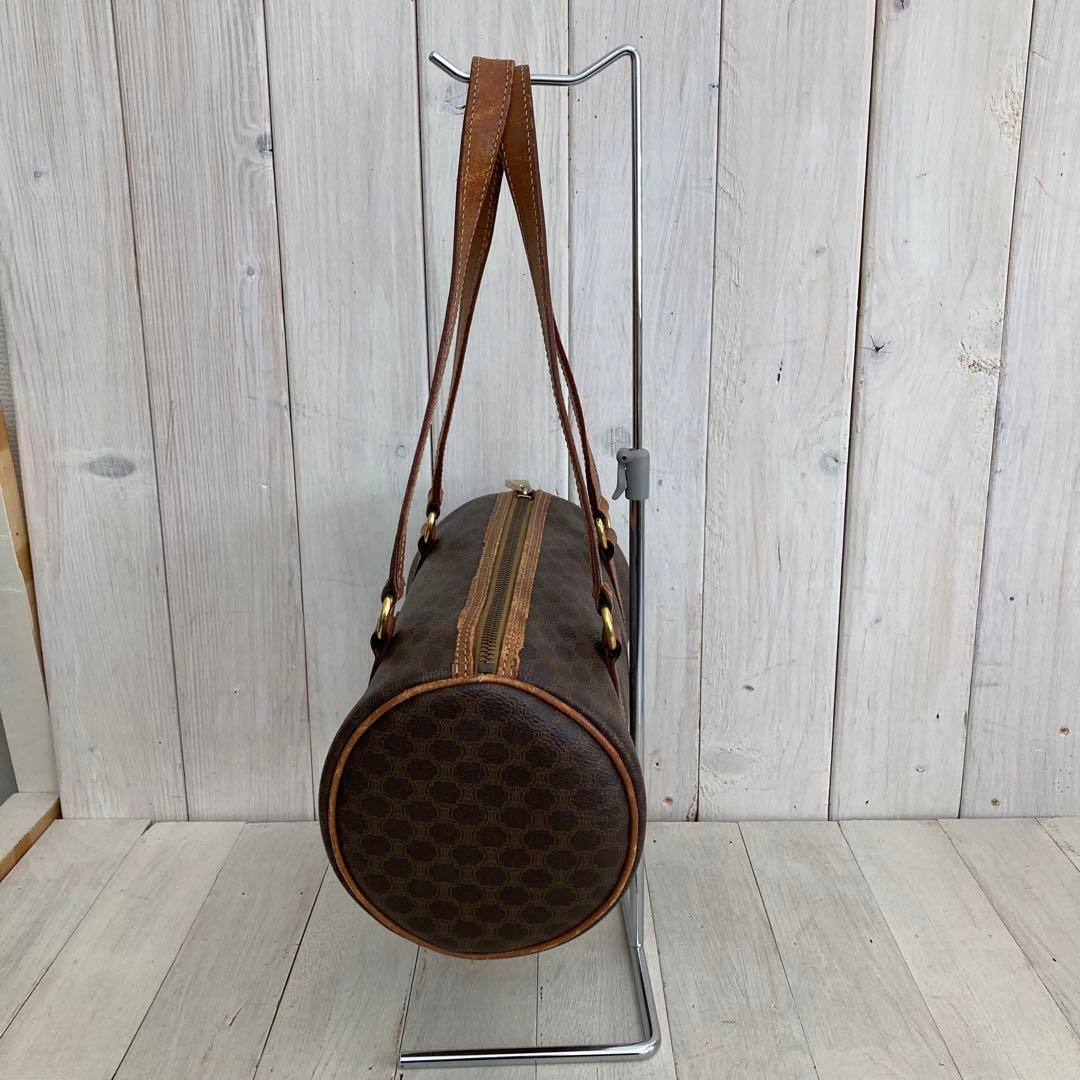 Celine セリーヌ ハンドバッグ 筒形 マカダム柄