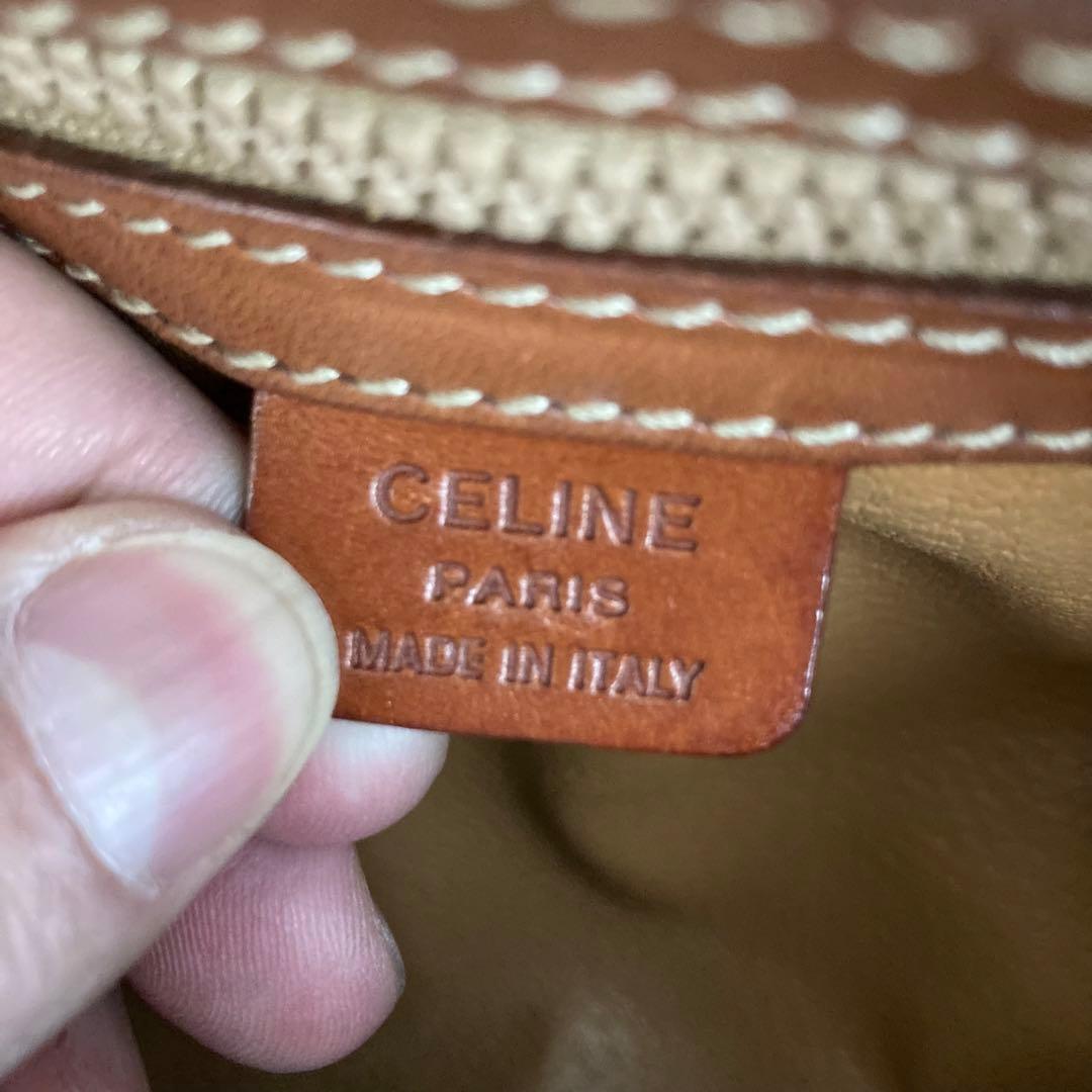 Celine セリーヌ ハンドバッグ 筒形 マカダム柄