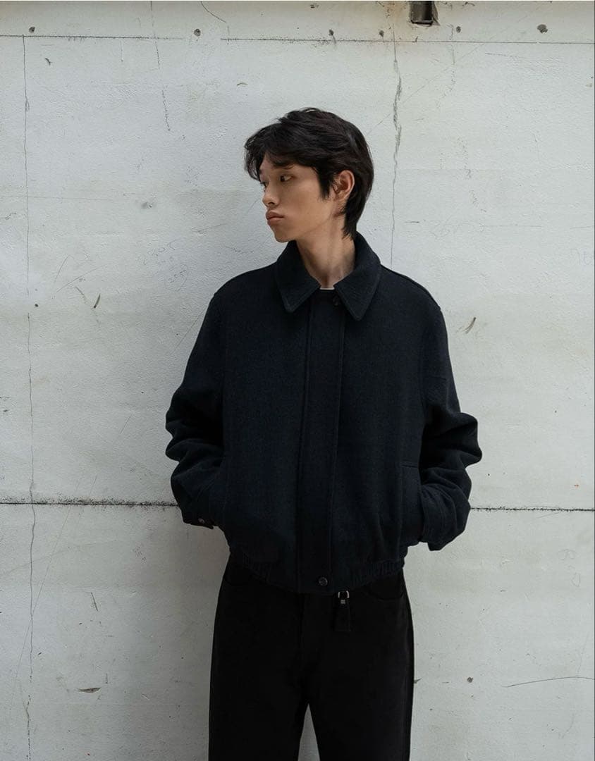 OHOTORO Mannish Wool Blouson ネイビー M