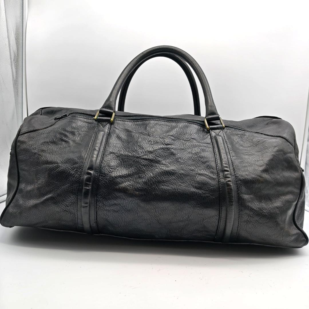 BALLY ボストンバッグ 2way オールレザー ブラック 大容量 本革