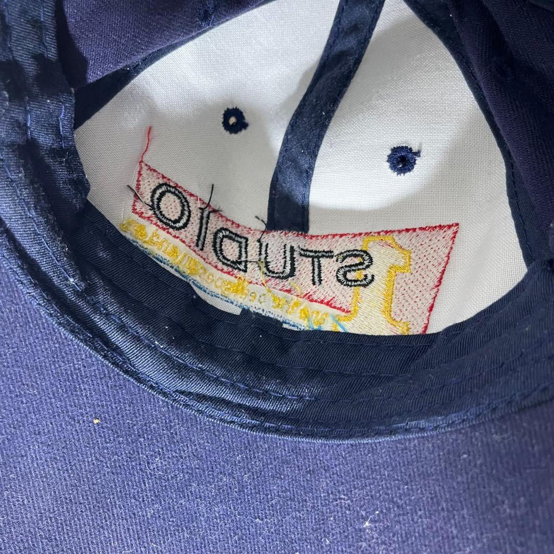 け*ん様 Studio One レゲエ 刺繍ロゴ キャップ フェード ネイビー