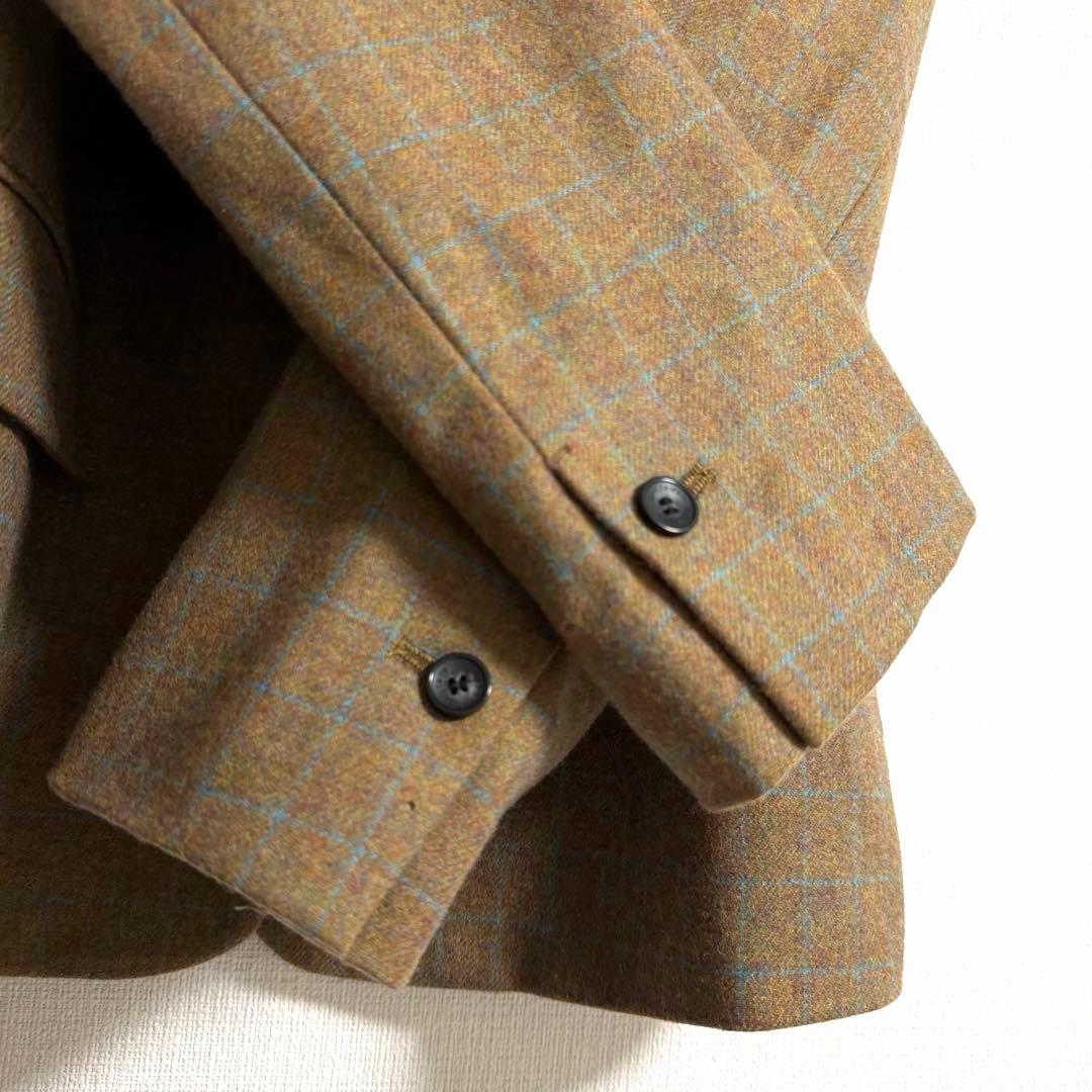 Paul Smith カシミヤ混 チェックジャケット 42 裏地ヨット柄 1B