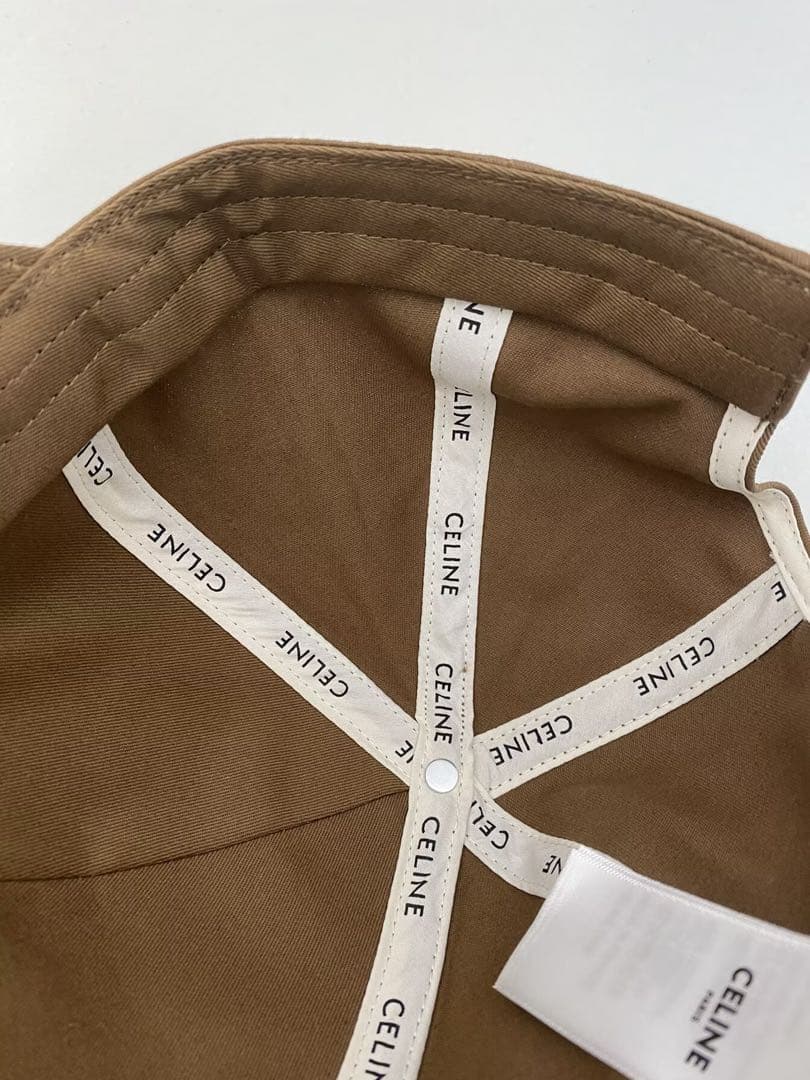 CELINE ブラウン ベースボールキャップ