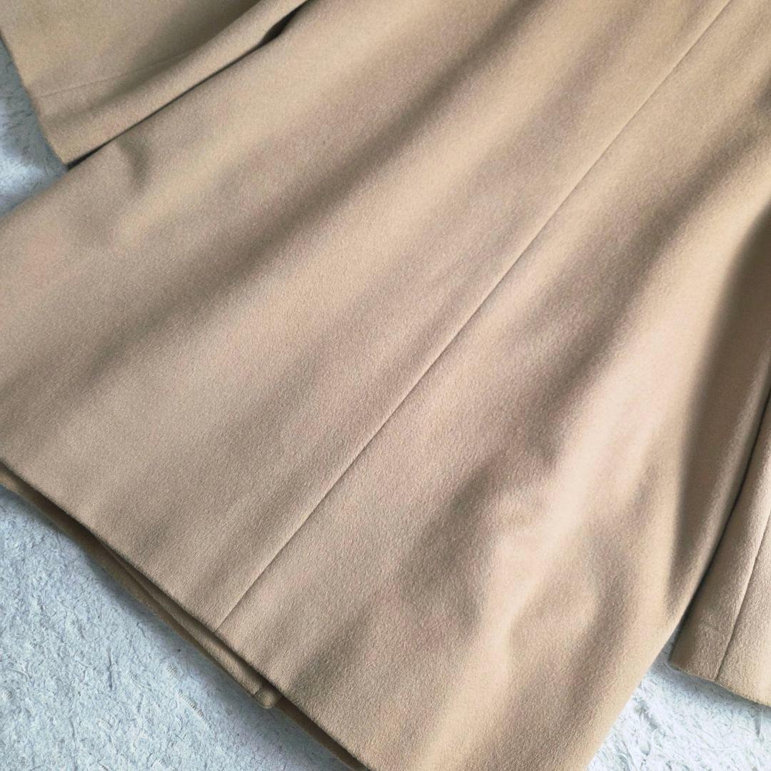 美品 23区 LoroPiana ウール フーデットコート ファー M ベージュ