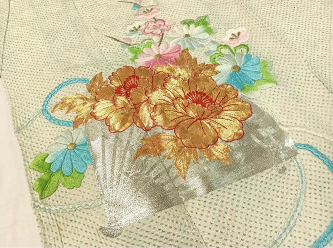 激安‼️限定価格‼️ 花柄刺金繍 全絞りフルセット