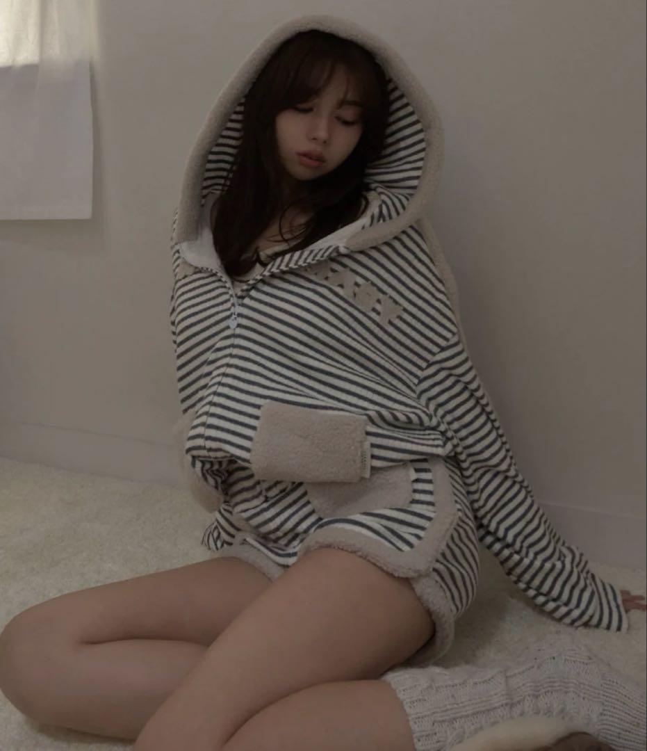 andmary Merry border zip tops pantsセット