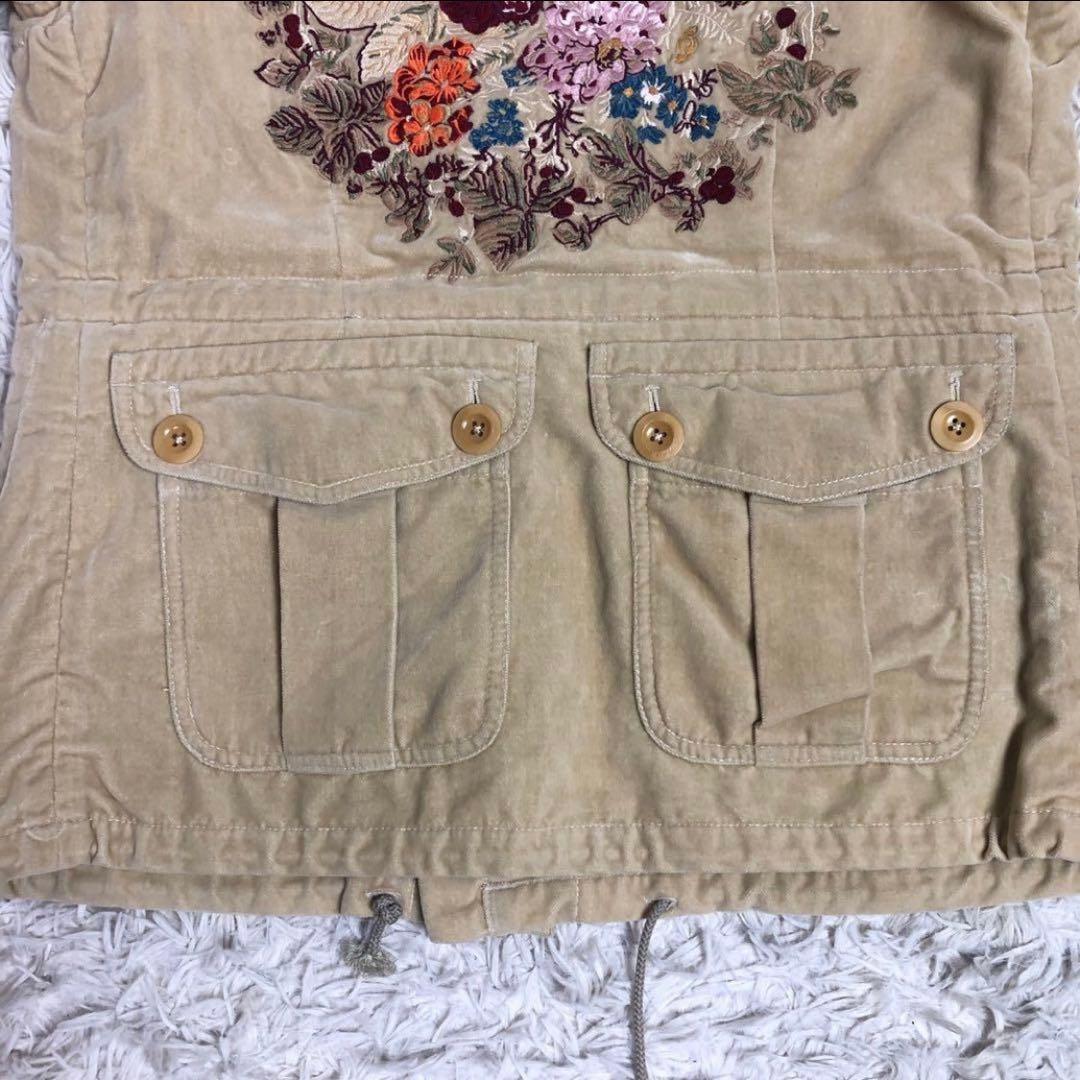 【レア 希少】ポールスミス 花柄 刺繍 ブルゾン スエード