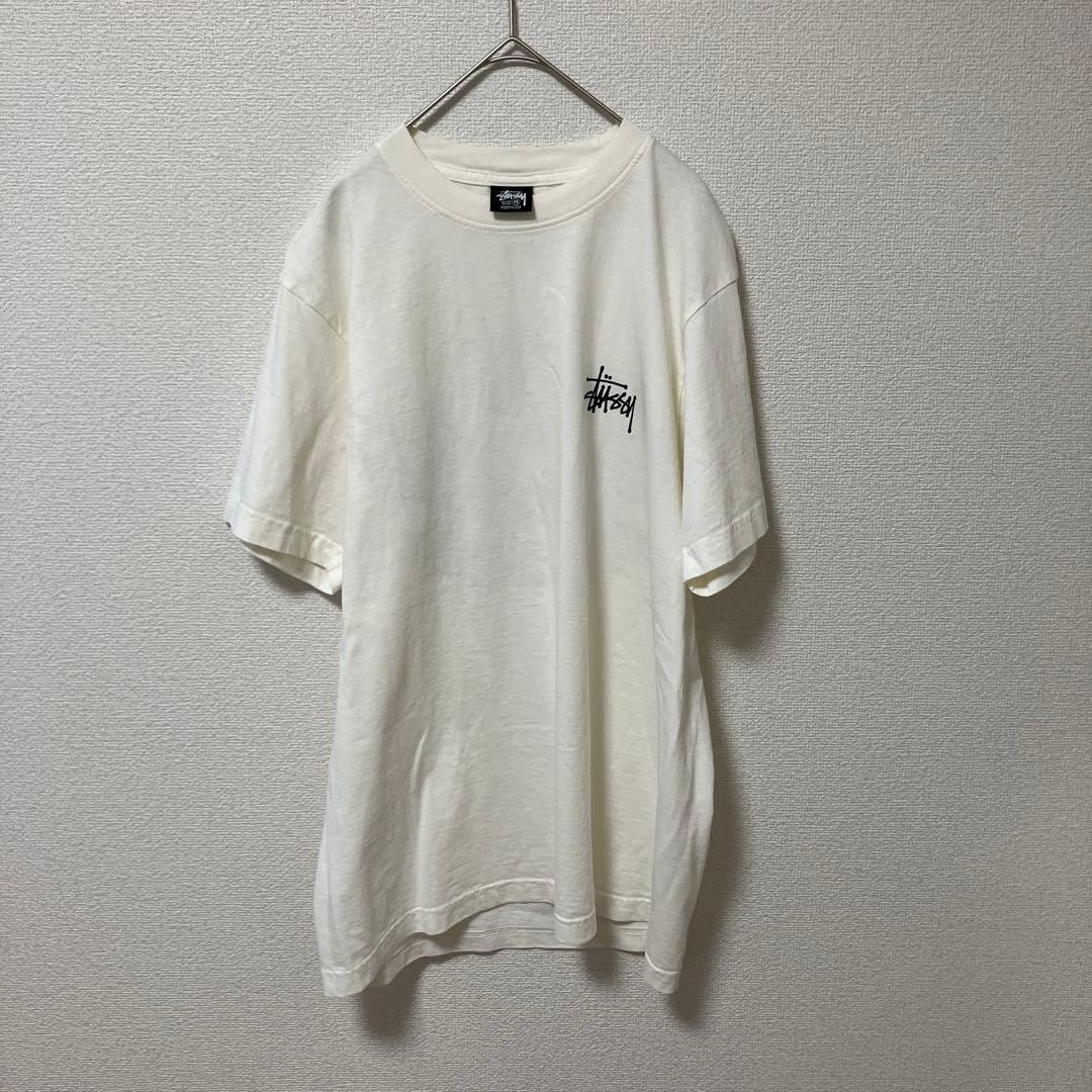 【USA製】80s OLDSTTUSY 復刻 スカル プリント Tシャツ 白