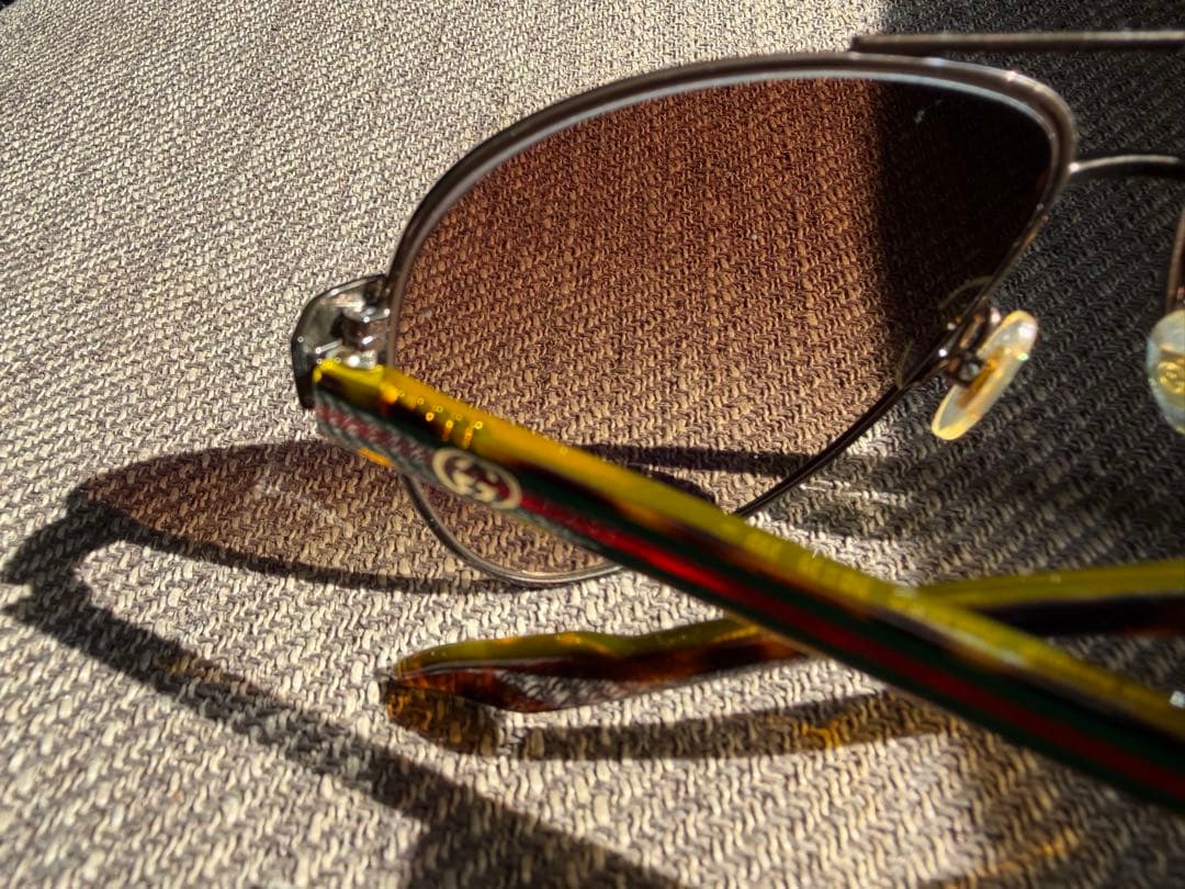 【極美品】GUCCI ティアドロップ サングラス シェリーライン 茶色