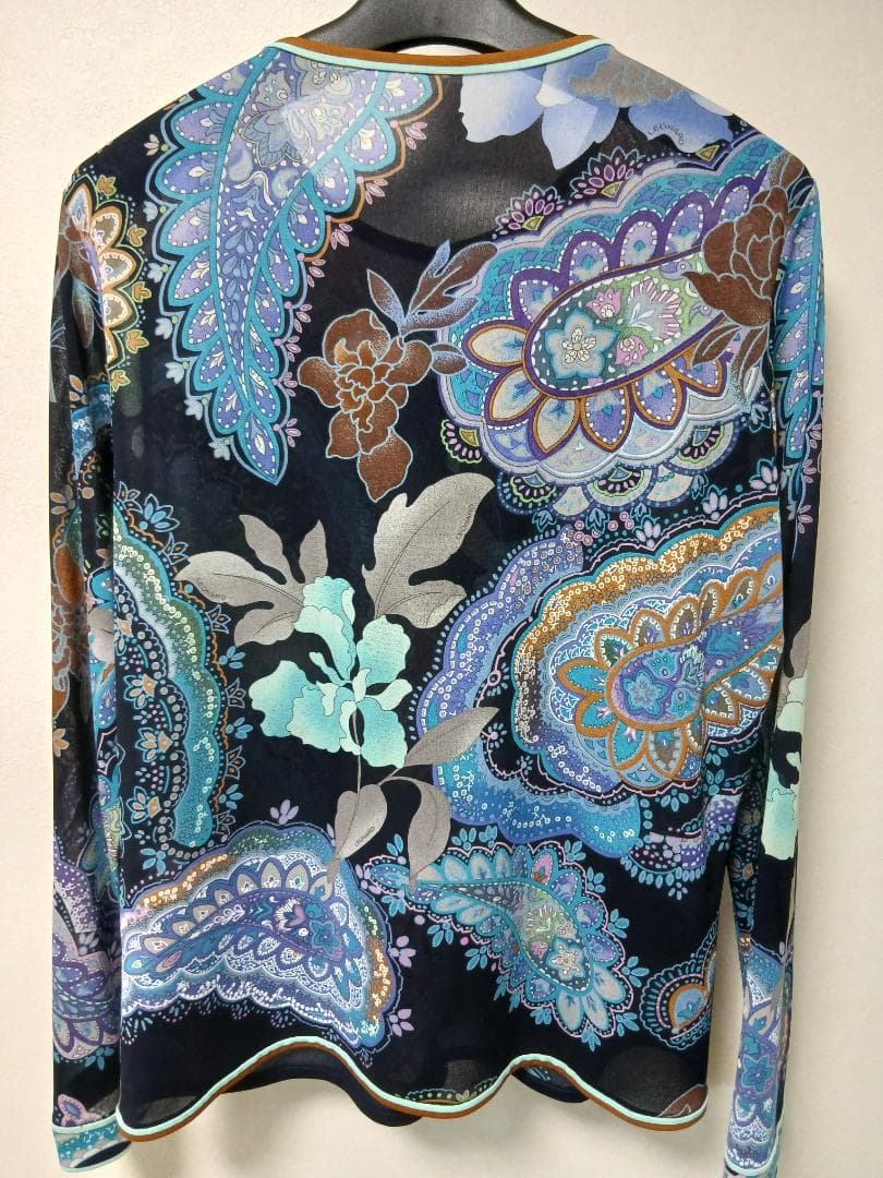 極美品　レオナール　カンカン　カーディガン　長袖　L　カットソー