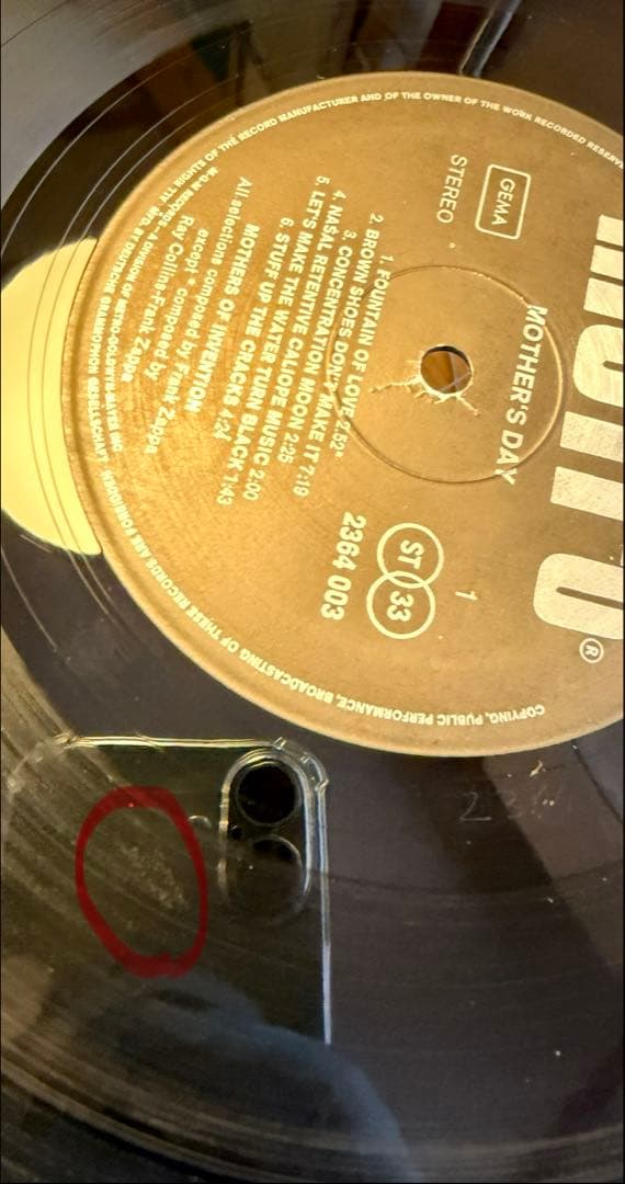 洋楽 Frank Zappa &The Mothers Of Invention LP