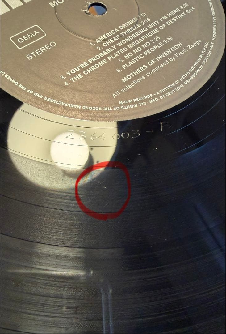 洋楽 Frank Zappa &The Mothers Of Invention LP