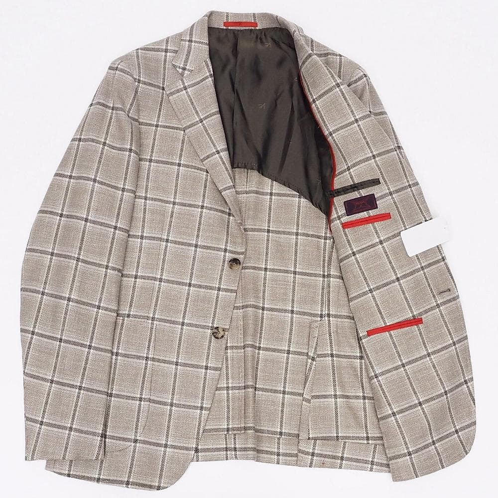 L06163 新品 ISAIA 五者混 ジャケット 50 イザイア