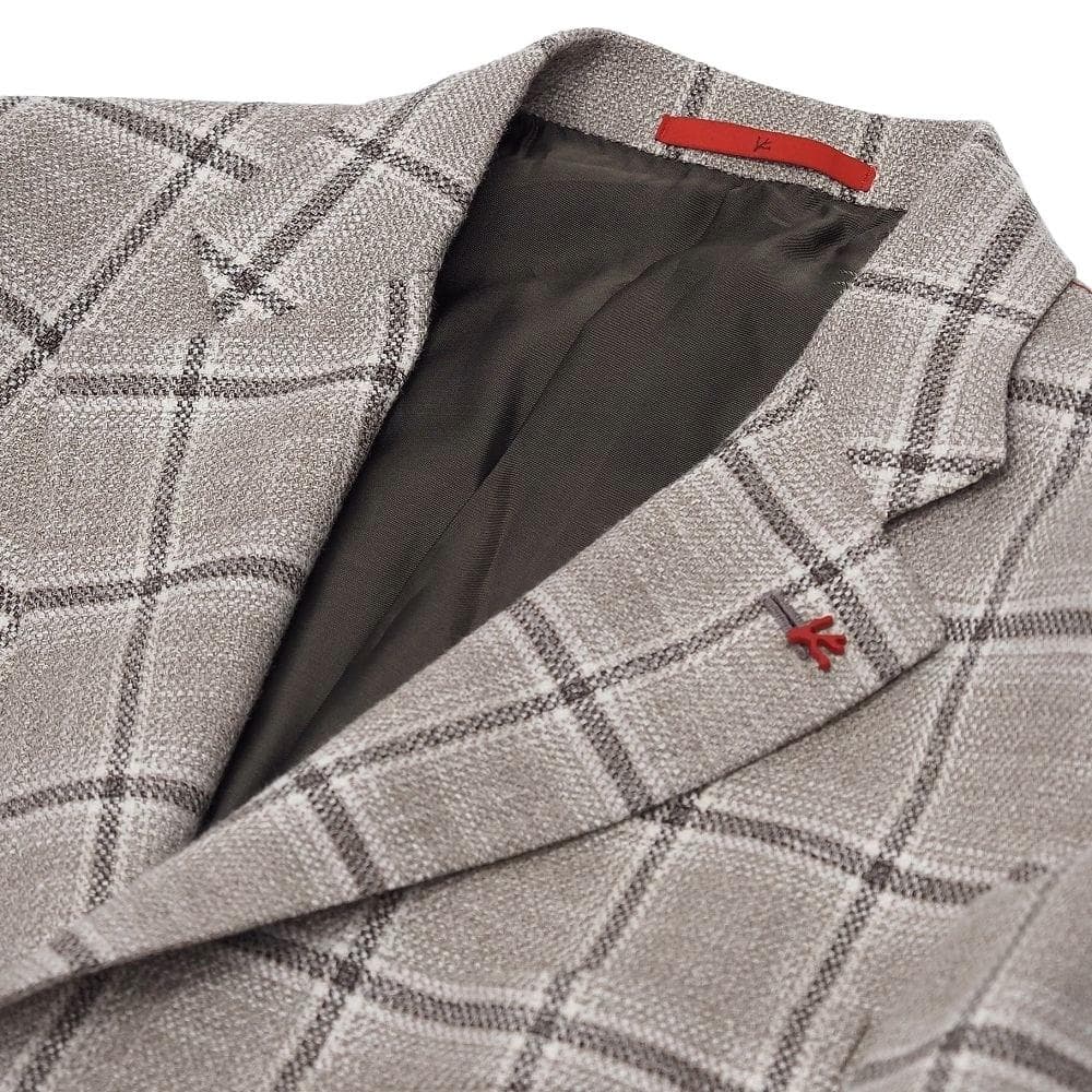 L06163 新品 ISAIA 五者混 ジャケット 50 イザイア