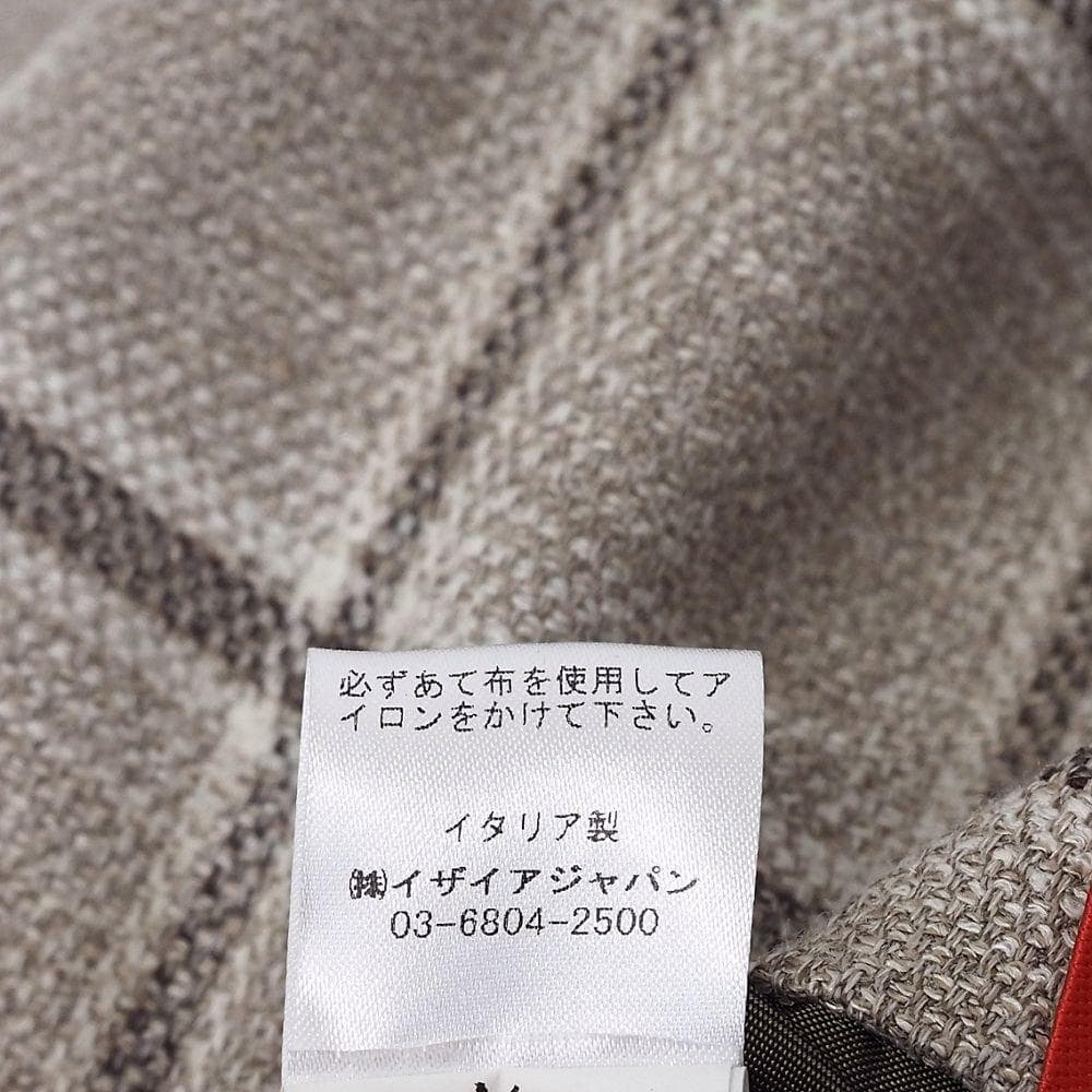 L06163 新品 ISAIA 五者混 ジャケット 50 イザイア