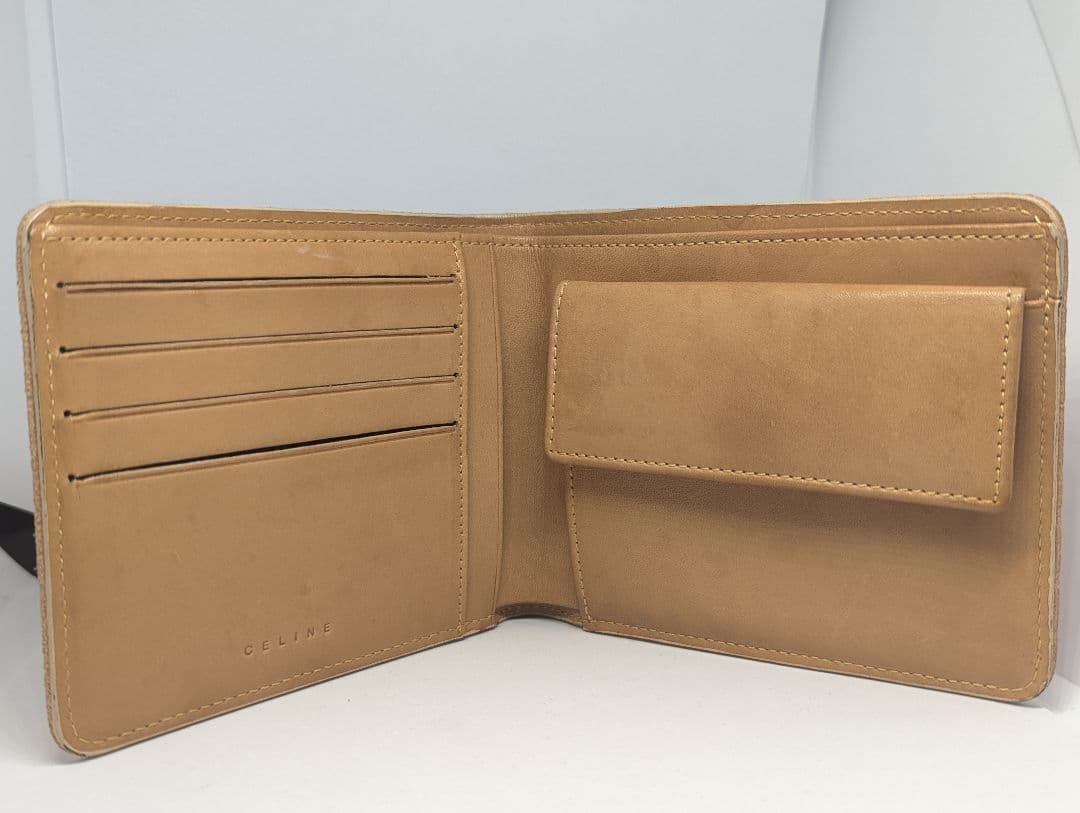 【CELINE】セリーヌ 二つ折り財布 スエード マダカム ピンク　総柄