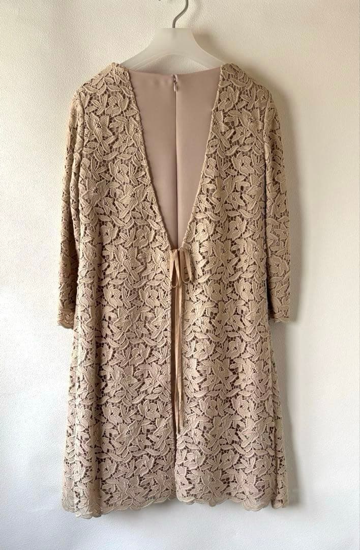 ADORE アドーア 花柄 レース ワンピース ベージュ 38