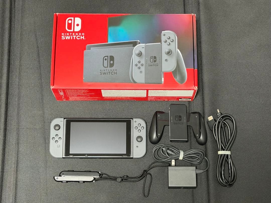 Nintendo Switch 本体 グレー ポーチ付き