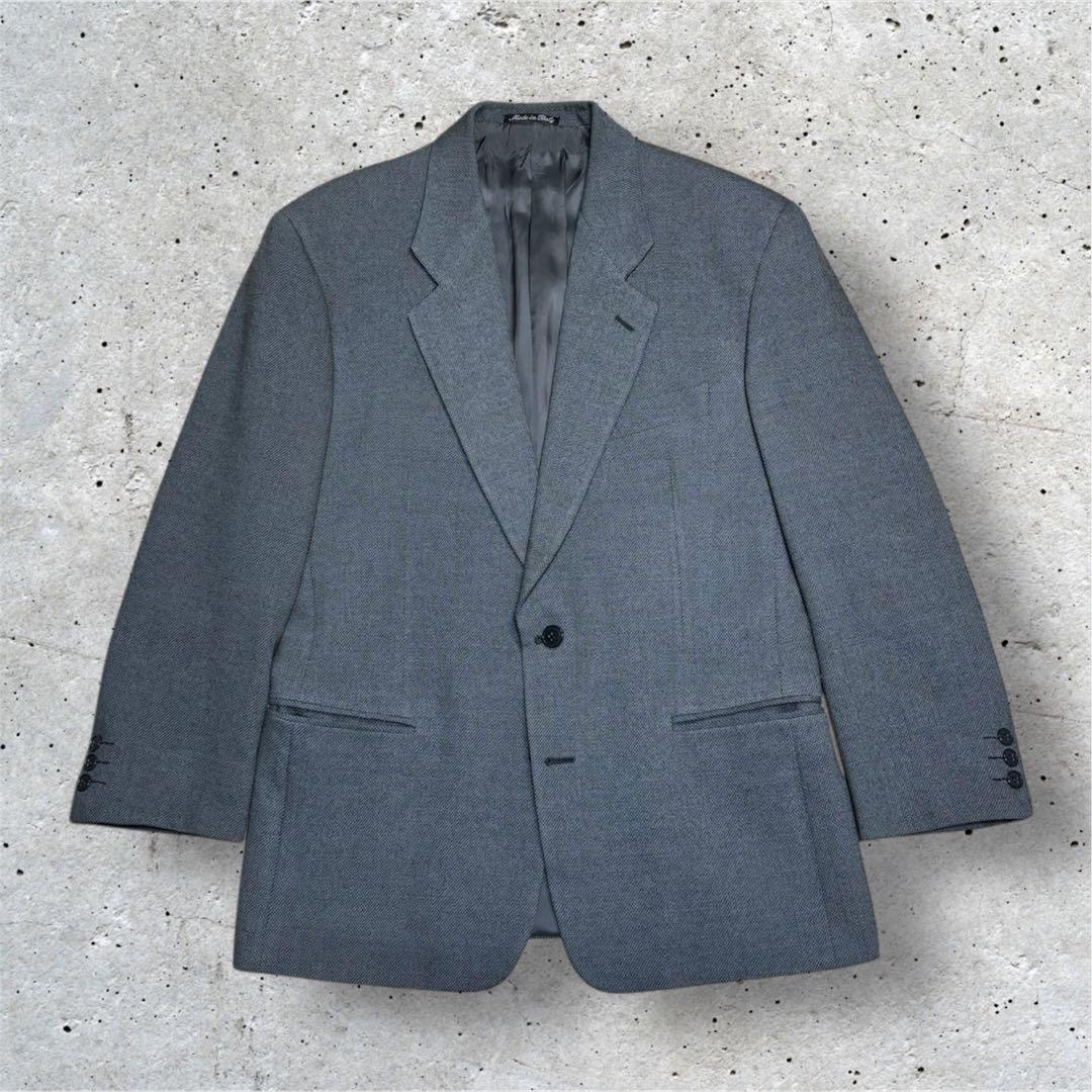 Emporio Armani テーラードジャケット ツイード グレー イタリア製